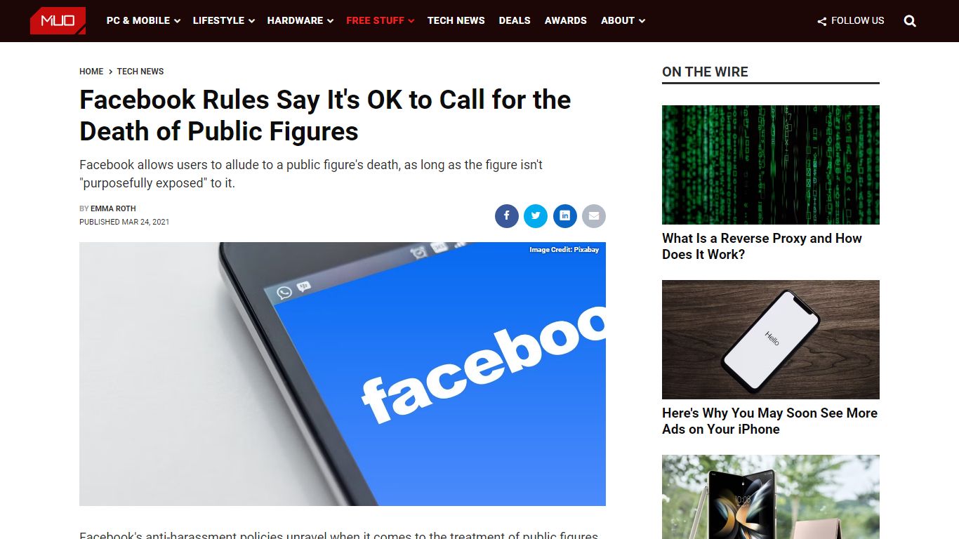 Facebook Rules Say It's OK to Call for the Death of Public Figures - MUO